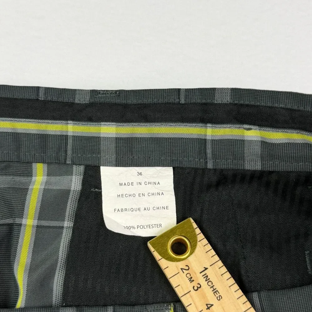 PGA Tour Pro Series Golf Shorts 36 Gray Plaid
